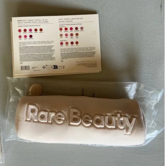 NWT Rare Beauty Selena Gomez Makeup & Pencil Case plus Soft Pinch Samples - Picture 2 of 3